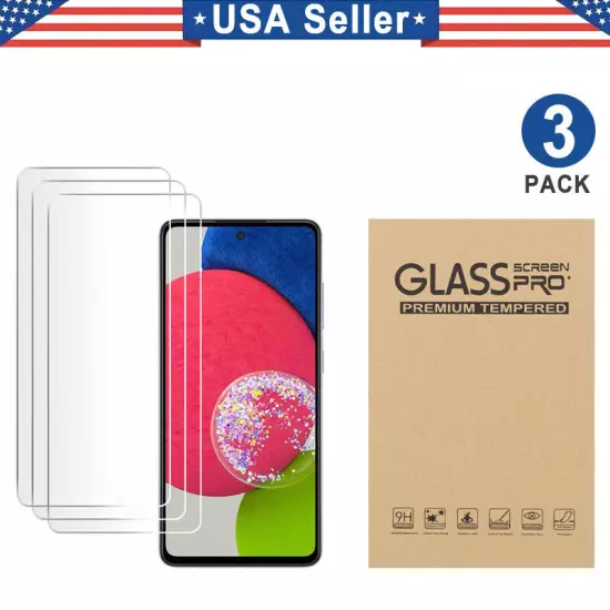 3PK Tempered Glass Samsung Galaxy A03S A04e A12 A13 A14 A23 A33 A42 A52S A53 A54