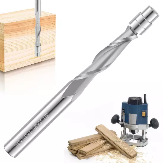 Upcut Spiral Flush Trim Router Bit Flush Cut Router Bit with 1/4" Bearing Guideφ