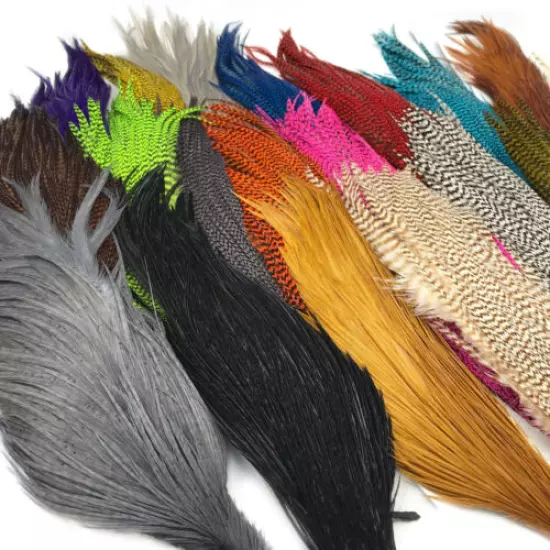 HARELINE HALF ROOSTER CAPES - Fly Tying Neck Hackle Feathers Hair Extension NEW!