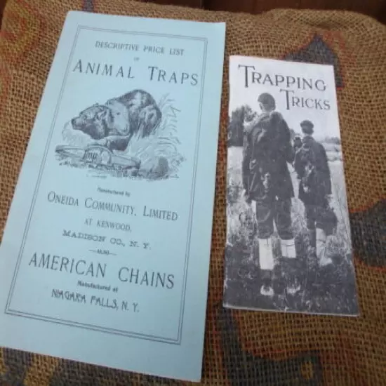 vintage TRAPPING TRICKS and ANIMAL TRAPS 1976 reprints