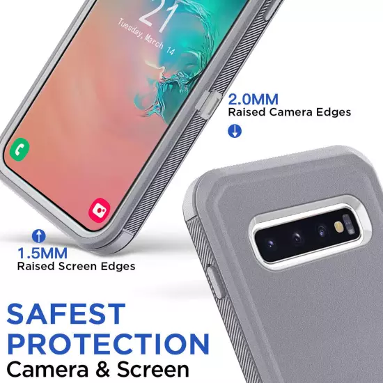 For Samsung Galaxy S10/S10+/S10e Heavy Duty Shockproof Case Cover + Belt Clip