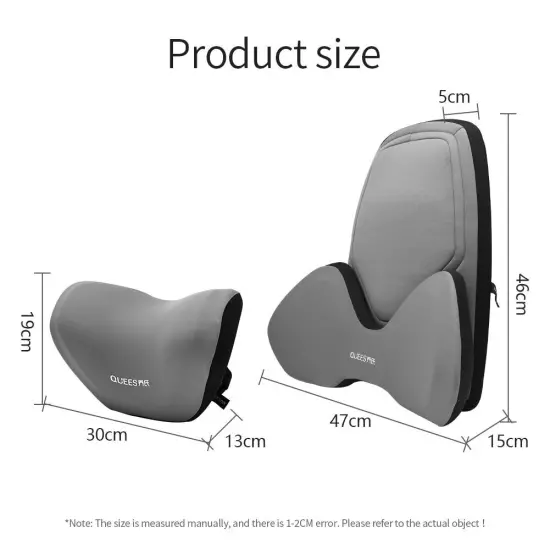 Car Headrest Pillow Auto Neck Cushion Car Back Lumbar Waist Pillow Head Support