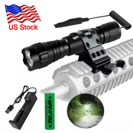 501B LED Flashlight White Light Hunting Weapon Gun Torch Camping Lamp For Rifle