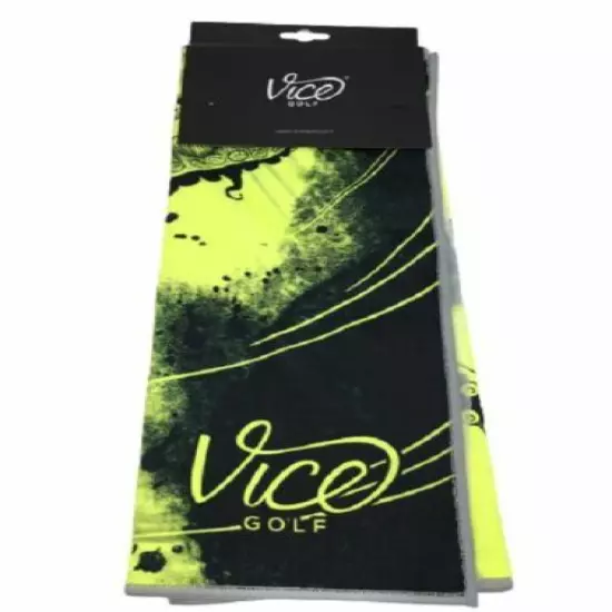 Vice Shine Golf Towel Neon Lime 2020 Durable Waffle Microfiber 28 in x 16 in NEW