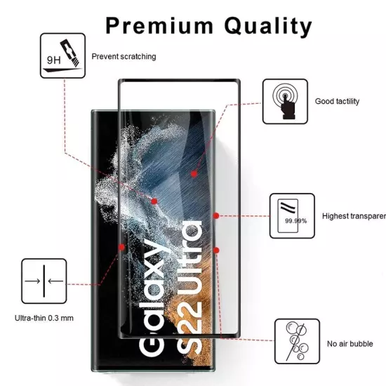 2-Pack Tempered Glass Screen Protector For Samsung Galaxy S23 S22 S21 S20 S10