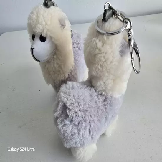 Lamb fur decoration key chain bag's pendant cell phone ornament 2pcs sheep charm