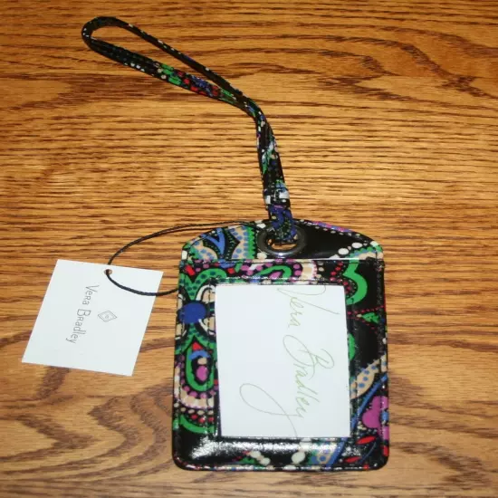 Vera Bradley LUGGAGE TAG laminated travel suitcase ID case gift card holder NEW