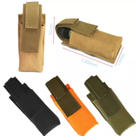 Tactical Molle Flashlight Pouch Pistol Magazine Holder Hunting Knife Storage Bag