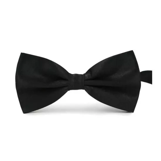 Men Bowtie Classic Wedding Party Bow Tie Solid Color Adjustable Necktie