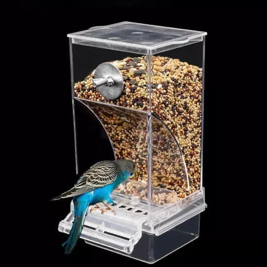 No Mess Bird Feeders Automatic Parrot Feeder Drinker Supply % Container Pet X9W8