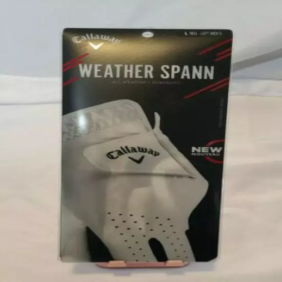 Callaway Weather Spann Golf Glove Left Mens L Regular.