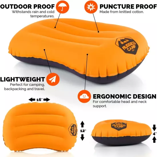 Camping Pillow - Backpacking Pillow - Camp Pillows - Multiple Colors - Compressi