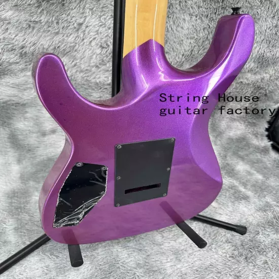 ST Custom Purple Ouija Electric Guitar Black Part Basswood Body High Quality