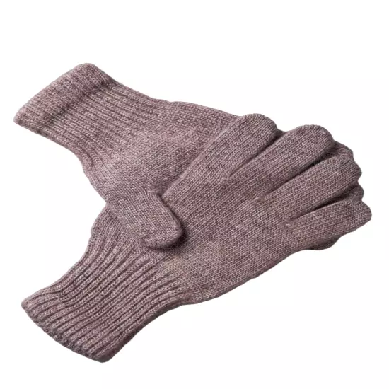 Light Brown Yak Wool Adult's Gloves