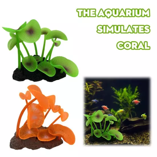 Coral Aquarium Landscaping Silicone Decoration for Realistic Simulation;