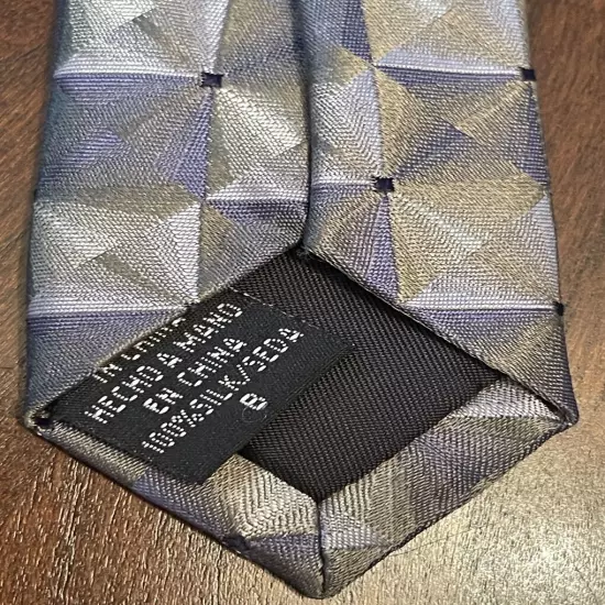 Van Heusen Blue Green Hand Made 100% Silk Men’s Neck Tie Made In China