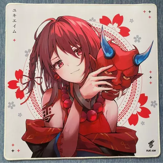 YUKI AIM Mousepad oni white 2022 Limited From Japan Rare Pad Used Excellent+ 