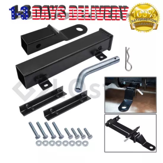 Black Golf Cart Trailer Hitch on Backseat Footrest For Club Car EZGO Yamaha