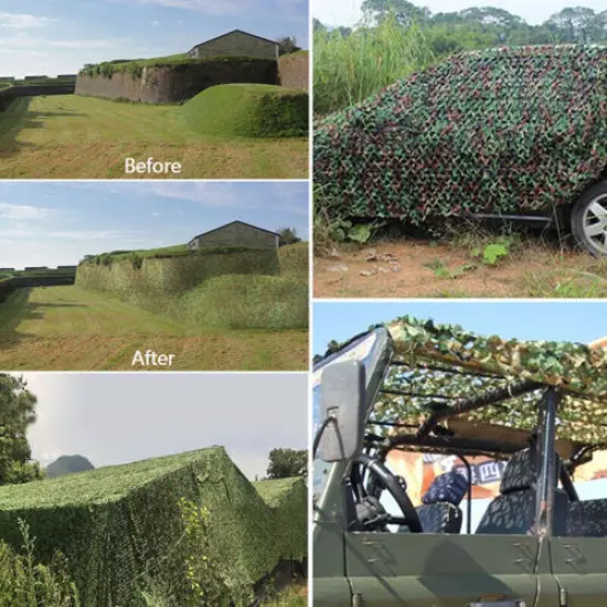 13*20ft Woodland Desert Leaves Camouflage Camo Hide Net Netting Camping Hunting