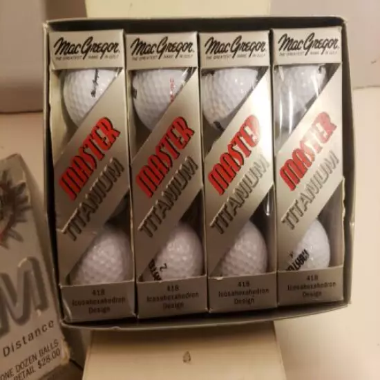 macgregor master titanium 418 icosahexahedron design 12 golf balls