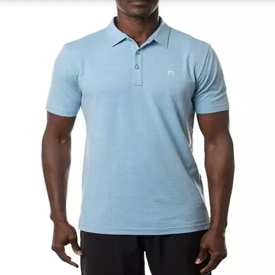 NEW NWT Men's Travis Mathew Heater Polo XXL /2XL Light Blue