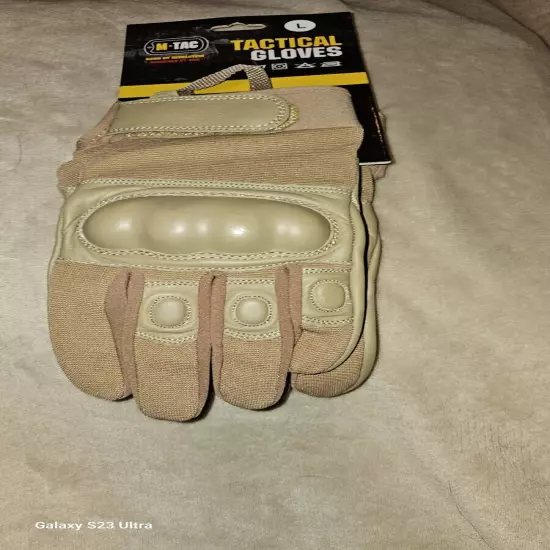 M-TAC Tactical Hard Knuckle Gloves Full Finger Large New Tan 