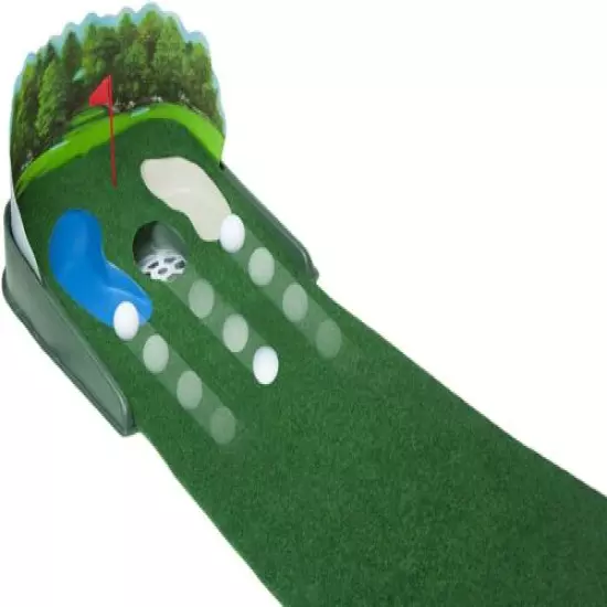 Green Putting Golf Mat Home Office Game Outdoor Indoor Ball Practice Training