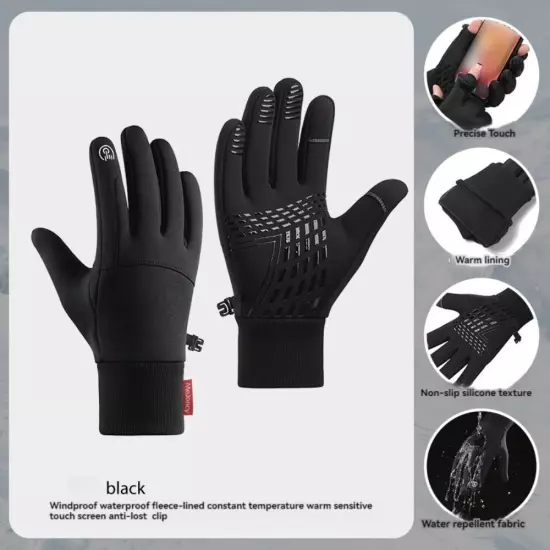 Winter Outdoor Sports Running Glove Warm Touch Screen Fitness Full Finger Gloves