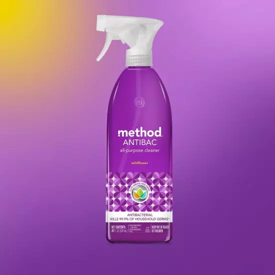 Method All-Purpose CleanerWildflower Antibac 28 oz Spray Case of 8 Bottles!!!!!