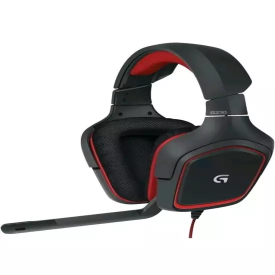 Logitech G230 Stereo Gaming Headset w/ Microphone PC - Black/Red 981-000541 