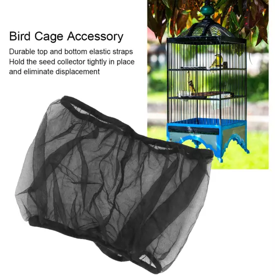 Bird Cage Accessory Machine Washable Airy Mesh Net Fabric Cover Catcher Gua JY