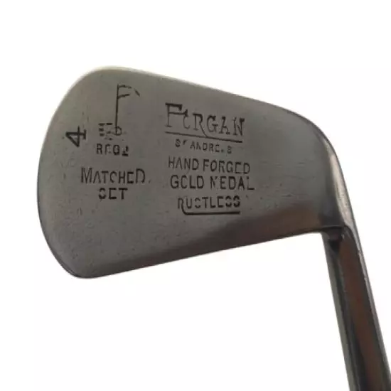 Antique Forgan Gold Medal Rustless 4 Iron Hickory Shaft RH 38" 