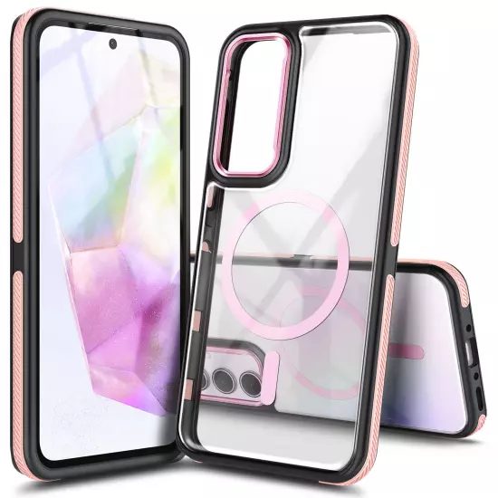 For Samsung Galaxy A15 5G Case Shockproof Magsafe Phone Cover + Lens Protector