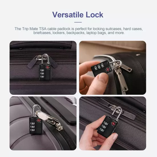 - TSA Approved Combination Luggage Locks for Travel, Gym, School Lock