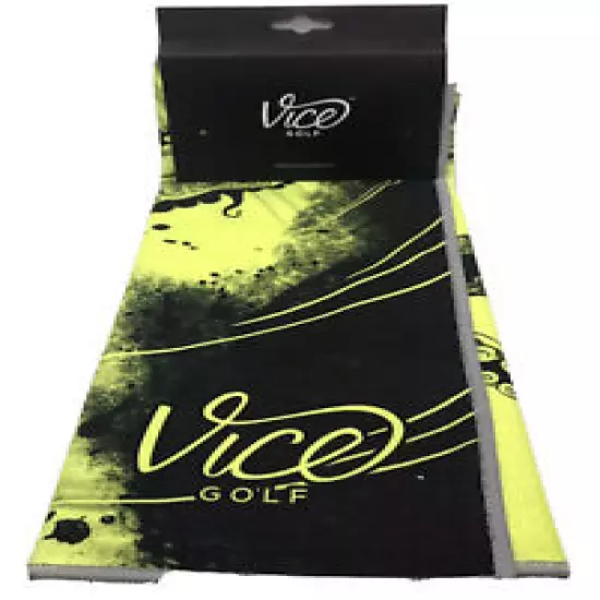 Vice Shine Golf Towel Neon Lime Durable Waffle Microfibre