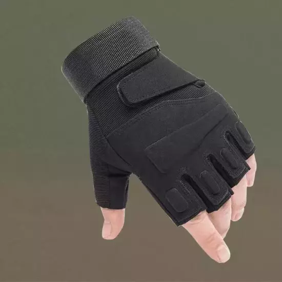 Tactical Fingerless Gloves Military Combat Shooting Half Finger Gloves for Mens