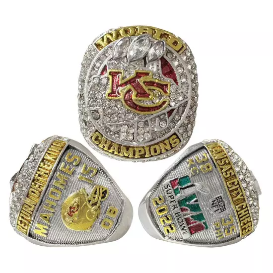 KC Chiefs 2022-24 Super Bowl Ring Number 15 / Number 87 Size 8-14 Brand NEW