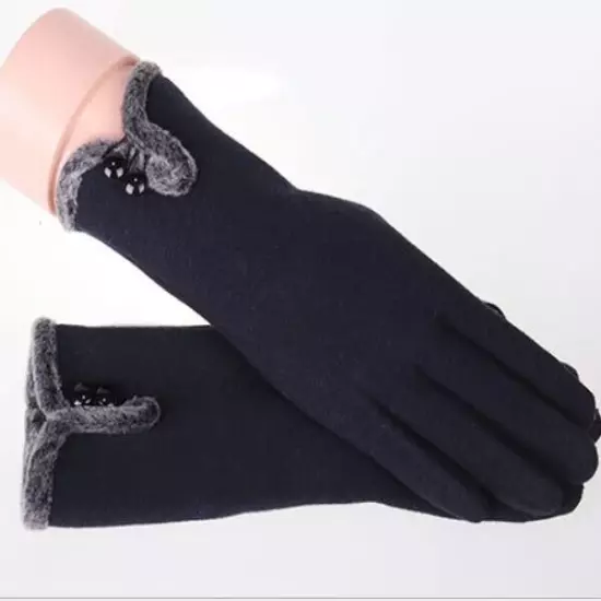 Ladies Winter Gloves Touch Screen Fleece Thick Warm Comfy Soft Fur Lined Thermal