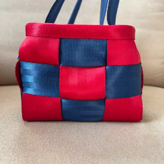 NWT Harveys Seatbelt Boxy Red & Blue Tote Bag