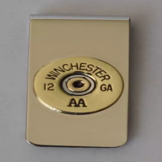 Vintage Winchester AA 12 Gauge Shotgun Shell Money Clip Made USA Trap Shooting