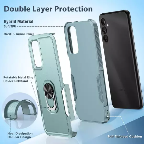 For Samsung Galaxy A15 5G A14 A54 A35 A03S A13 Case Phone Cover Shockproof+Glass