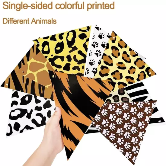 Jungle Safari Banner Animal Themed Bunting Banner Birthday Anniversary Flags