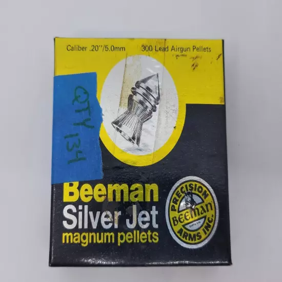 Beeman Silver Jet Pellets .20 Cal Open Box Qty 134 Air Rifle Hunting