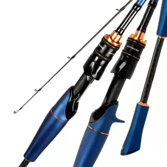 40T High Carbon Spinning Casting Fishing Rod Pole Lure Hard XF Power Bag Blue S