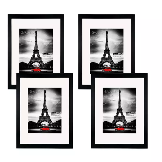 Studio 500s 4pc Value Pack 12x16" Black Minimalist Wall Mount Picture Frames