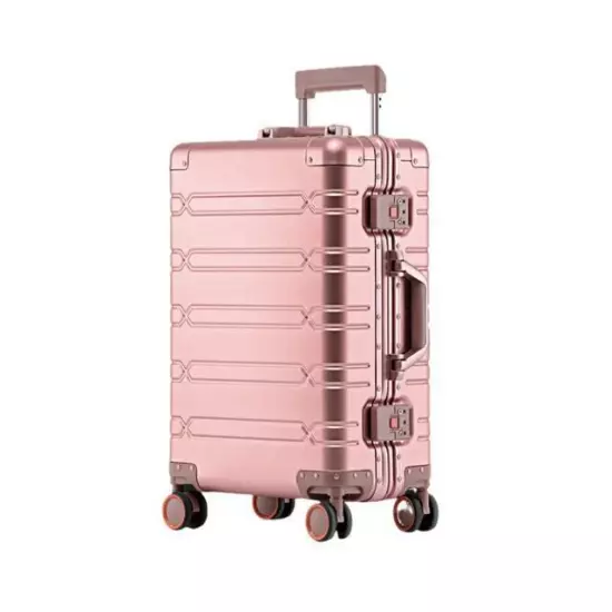 All Aluminum-magnesium Alloy Travel Suitcase Men's Business Rolling Luggage on