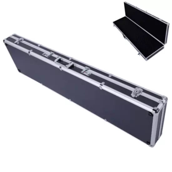 53" Aluminum Framed Gun Pistol HandGun Locking Safe Box Hard Storage Carry Case