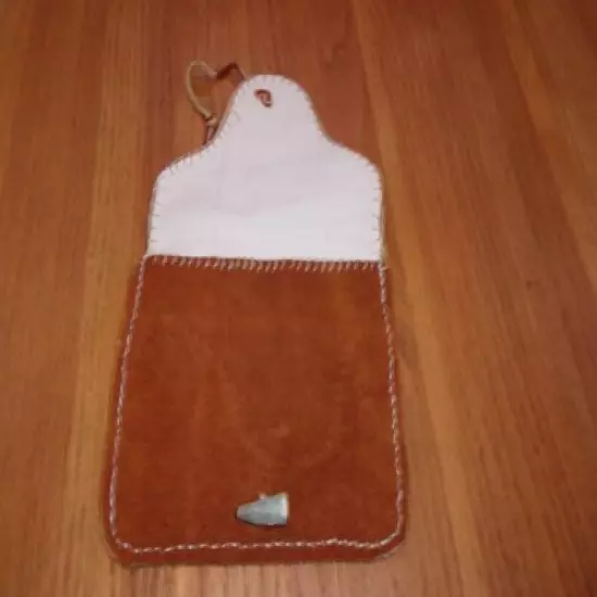 Muzzleloader Equipment- NEW- Bison split Leather Waist style Possibles bag 