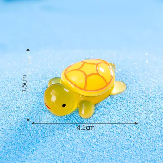 Cartoon Resin Luminous Turtle Ornament Cartoon Aquarium Fish Tank Miniature D Sn