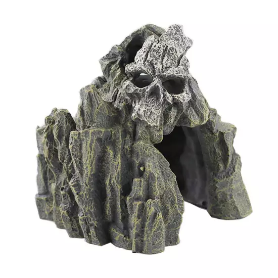 Skull Mountain Aquarium Ornament Fish Tank Decorations Small Terrain Scenery ...